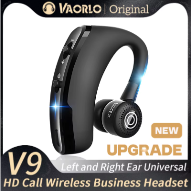 VAORLO V9 auriculares Bluetooth deporte conductor coche auriculares inalámbricos con micrófono HD manos libres llamadas estéreo Muics auriculares de negocios V8