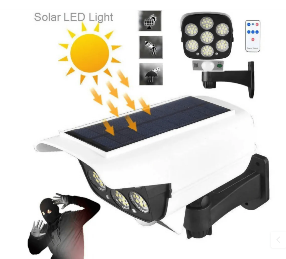 Lámpara solar LED en forma de cámara