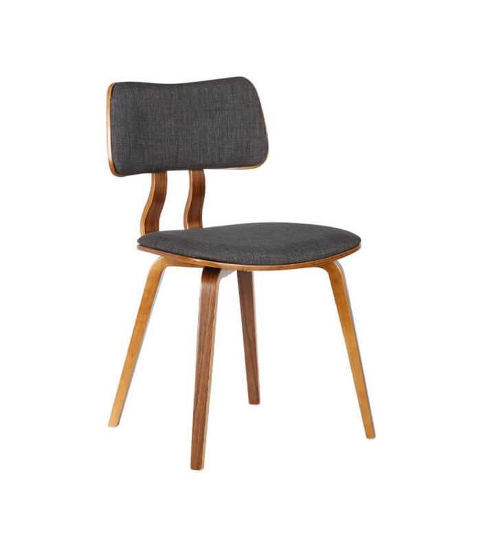 Armen Living Jaguar Dining Chair in Charcoal Fabric