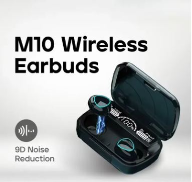 Audífonos Inalámbricos Bluetooth M10 Originales - Audífonos Deportivos Todo en Uno con Cancelación Activa de Ruido, Sonido Estéreo y Micrófono Integrado